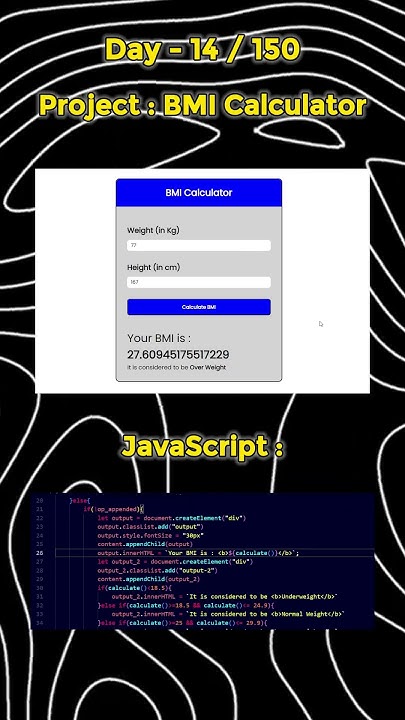 BMI Calculator - HTML/CSS/JavaScript - YouTube