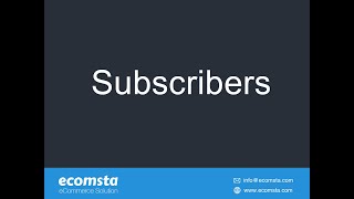 Subscribers- eCommerce Script