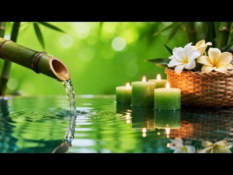 Calm Your Mind & Sleep Fast 🌙 Bamboo Water + Soft Piano