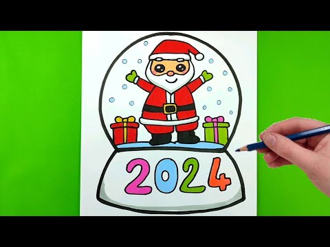 Kolay Noel Baba Resmi Çizimi, Kolay Çizimler, Sevimli Resim Çizimleri, Noel Baba Nasıl Çizilir