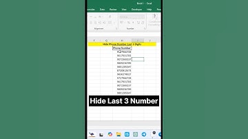 Hide Last Phone Number Digits in Excel Short & Easy Way #shorts #excel #statlytic #hide