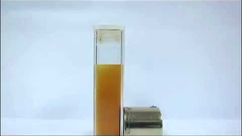 Movie 1 Low gradient magnetophoretic separation of surface-functionalized magnetite nanoparticles