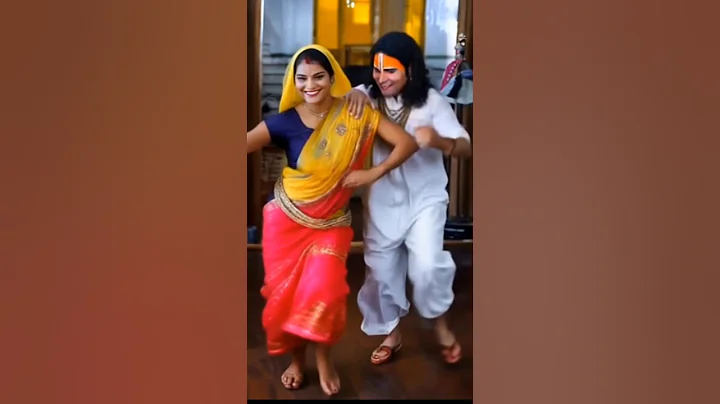 अनिरुद्ध आचार्य और उनकी पत्नी नाचते हुए #shorts #anirudhacharya #dance