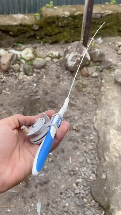 Make a fishing reel and micro rod #short #fishingreel #fishing