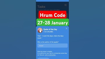 Hrum Code 27 January | HRUM Quote of the Day | Hrum Daily Tasks | Hrum Code | #hrumcode