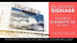 after effects templates "Billboard Signage" www.istockplus.com - videohive - elements 3d