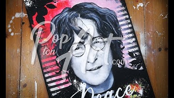 Mixed media art tutorials - John Lennon