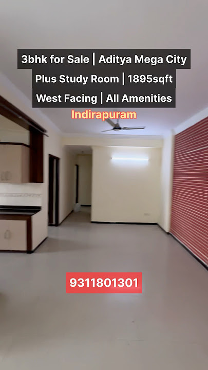 Big Size 3bhk for Sale in Indirapuram’s Society | Aditya Mega City | Sun Facing | Property Plaza