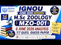 IGNOU MSc ZOOLOGY 6 June 2026 Exam Analysis All Questions Come From Guess Paper #ignou #msc_zoology
