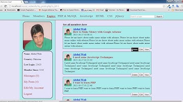 32 Social Network with PHP in Urdu Hindi part 32 editing posts
