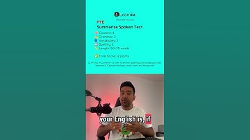 WARNING: Don’t Get ZERO in PTE Summarize Spoken Text