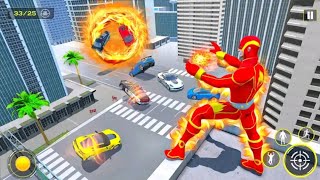 Gangster crime city super hero / flying police robot fir hero game / 3d gaming video / Android game. screenshot 4