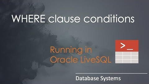 Introduction to SQL | SQL where clause | SQL select where