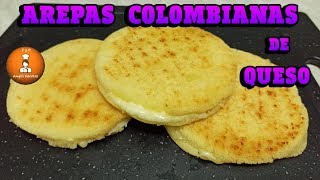 Arepas Colombianas Rellenas de Queso - Receta fácil de arepas de maíz / @ampisrecetas ​
