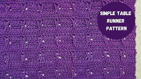 Easy and Simple Crochet Table Runner Pattern