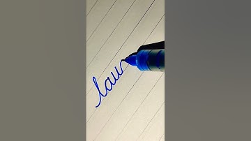 laugh in cursive writing #goodhandwriting #shorts #diy #cursive