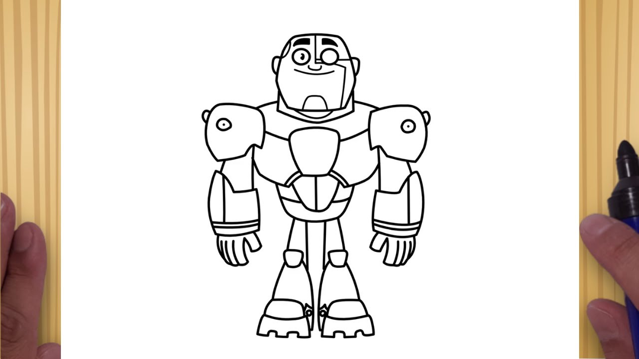 How to draw Cyborg | Teen Titans Go | step by step #howtodraw # ...
