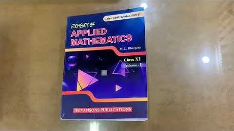 Applied Mathematics Class XI Textbook