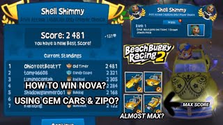 SHELL SHIMMY 🐚/ HOW TO WIN NOVA? USING GEM CARS?/ BBR2 ⛱️ #beachbuggyracing2  screenshot 1