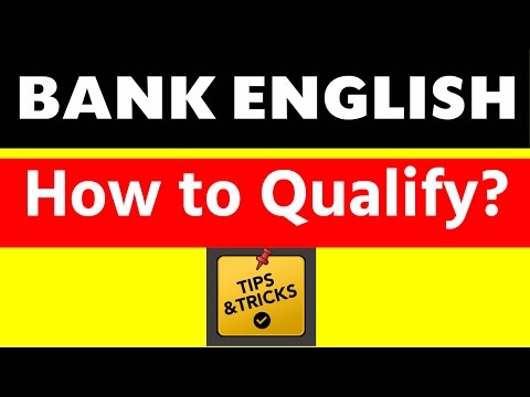 How To Qualify BANK ENGLISH Exam | Tricks And Tips