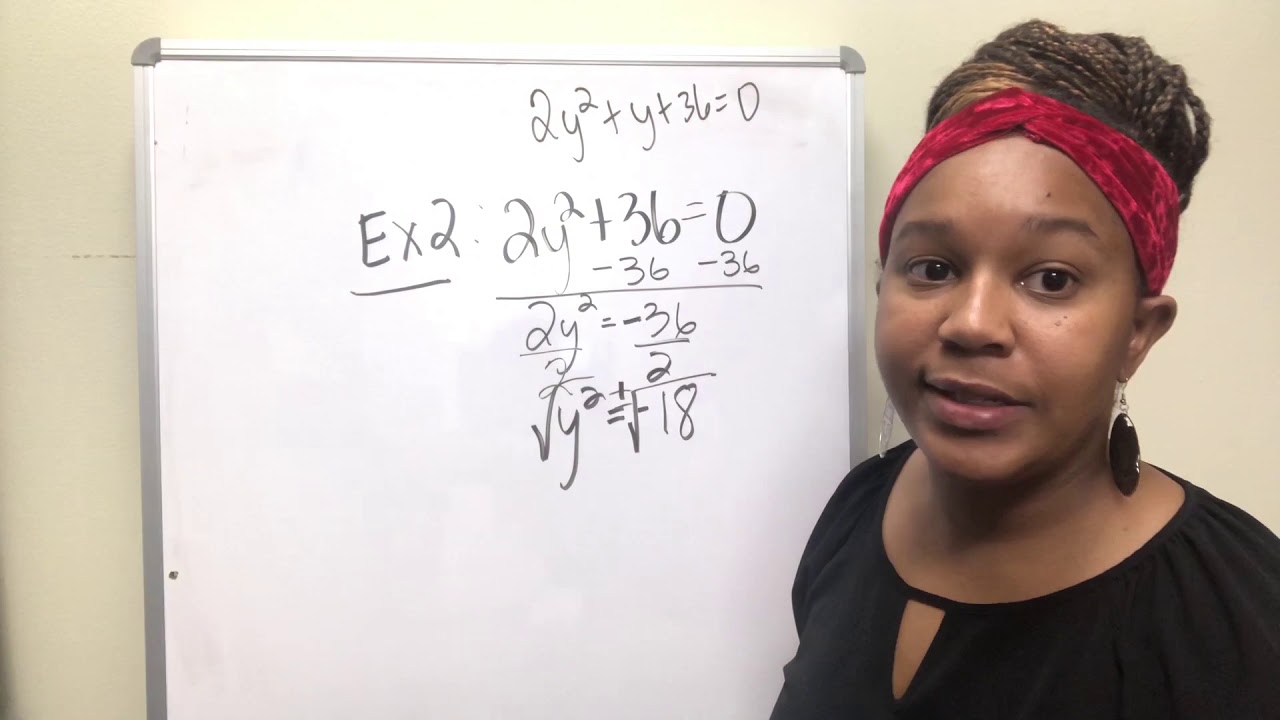 Solving Quadratic Equations Using Square Root Property - YouTube