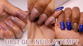 Beginner gel nail infill | IBD hard gel | full nail tutorial