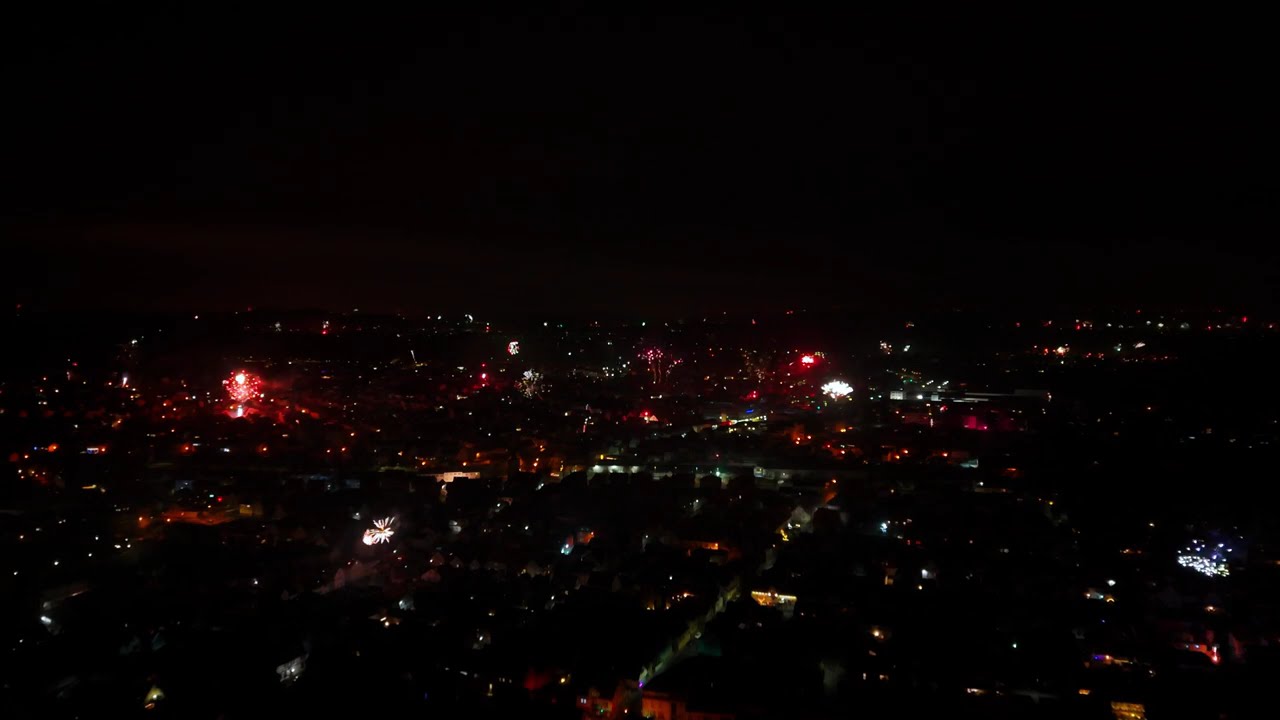 DJI Mini 4 Pro - 4K - Fireworks - NYE 2026 - Reinheim - Odenwald - Hessen - Germany (long version)