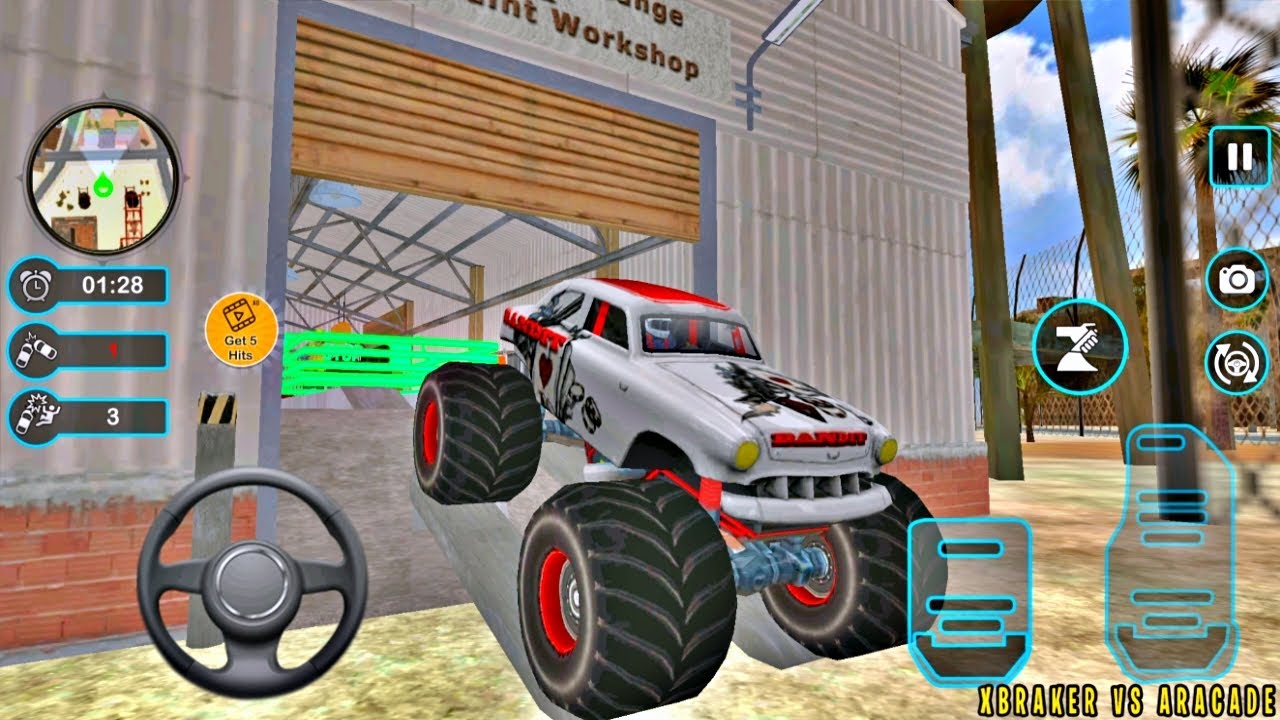 Car Wash Garage Service Workshop - 4x4 Monster Truck Modern Auto Wash - Android Gameplay