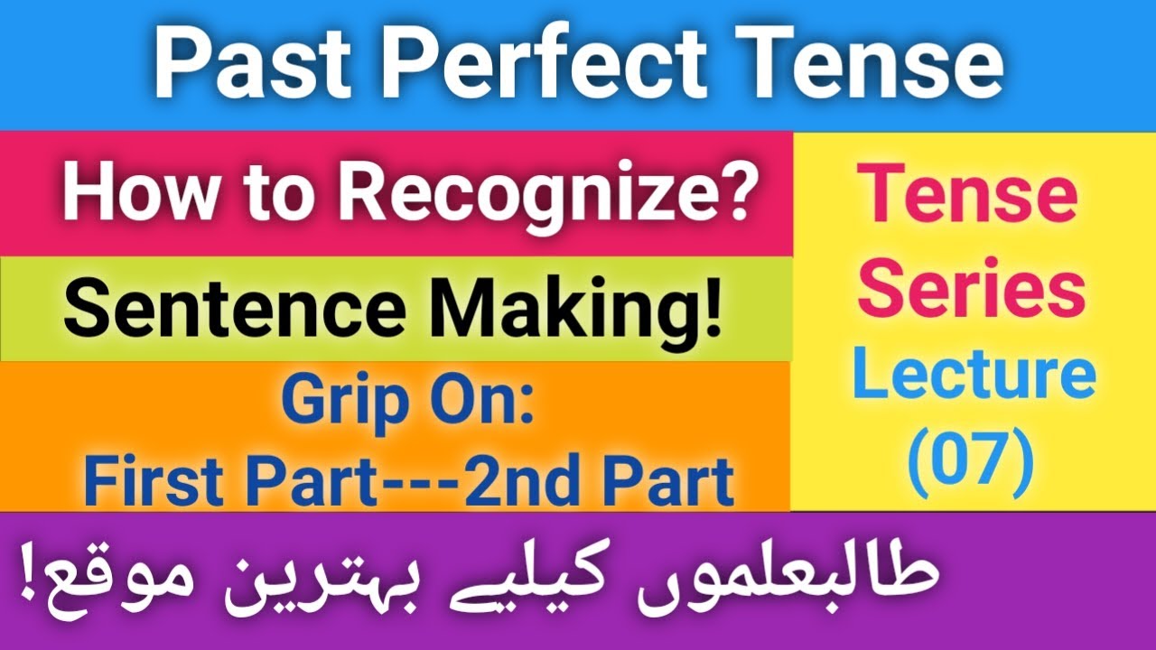 "Past Perfect Tense"Understand and Grip in a Easy Way !!! YouTube