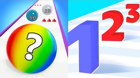 2048 | Rolling Ball Run Numbers Game vs Ball Run Satisfying Gameplay vs Number Run Race 3 in one