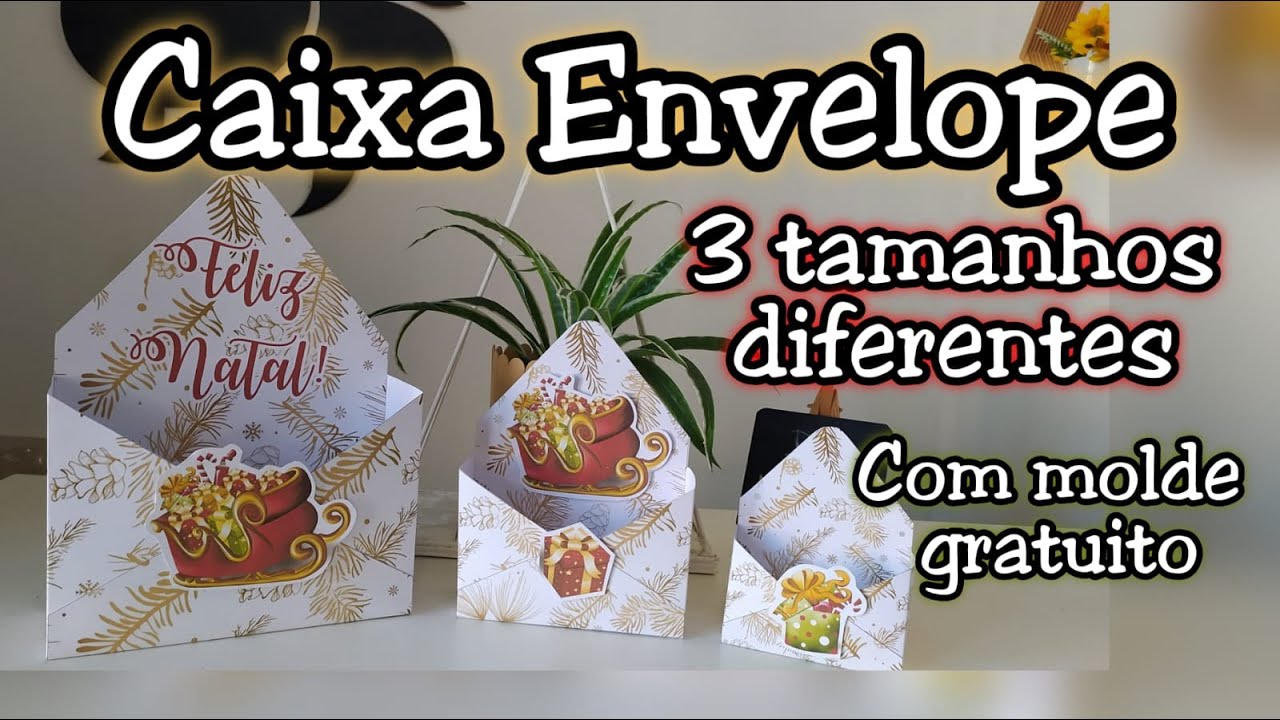 Ideias para vender no Natal - Caixa Envelope com o tema de Natal