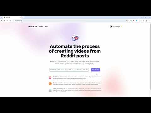 Convert Reddit posts to video using Reddit-2B