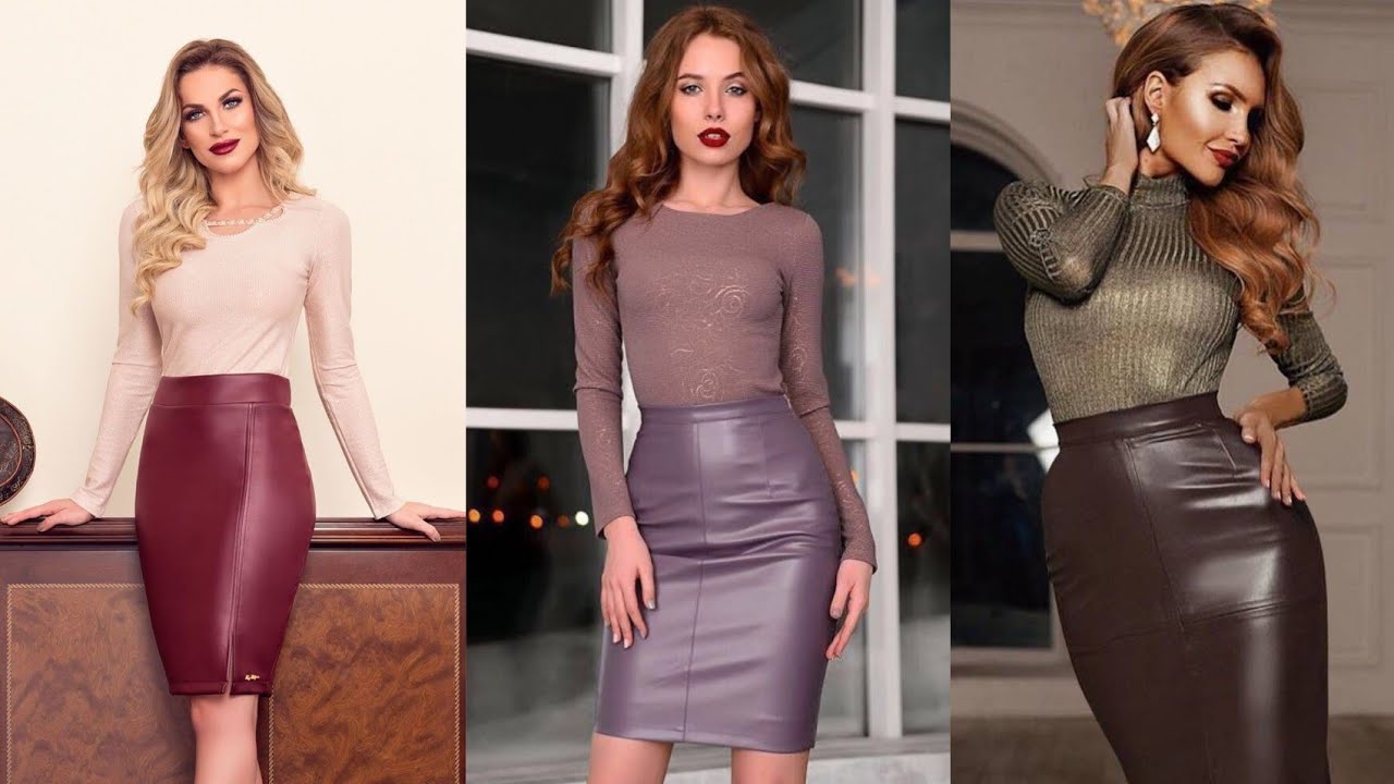 Jubliant & stylish leather & latex skirts 