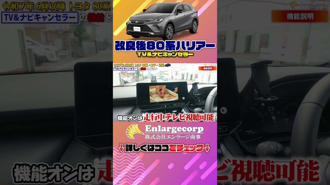 TV&ナビキャンセラー 80ハリアー改良後 テレビキャンセラー エンラージ