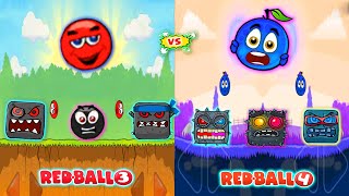 Red Ball 4 Blue Orange Ball Vs Red Ball 3 with All Levels All Boss Blue World Full Gameplay