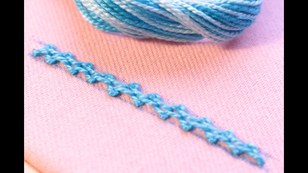 Basic hand embroidery ( Spanish knotted feather stitch ) by star's