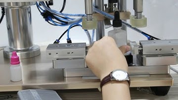 semi automatic bottles screw capping machine desktop type pump caps sealer capper