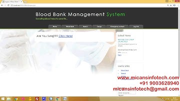 BLOOD BANK MANAGEMENT SYSTEM- IEEE PROJECTS 2018