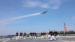 USMC Silent Drill Platoon Performs On USS Arlington - INR 250