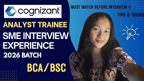 My Cognizant SME Interview Experience | Analyst Trainee 2026 | Questions, Tips & Full Interview 