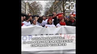 «Foulards rouges»: 10.000 personnes manifestent à Paris contre les violences des «gilets jaunes»