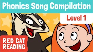 Phonics Songs | Compilation | Level 1 | How to Read | Made by Red Cat Reading