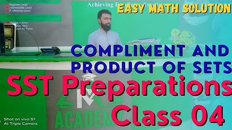 How To Find Compliment of Set | Cartesian Product