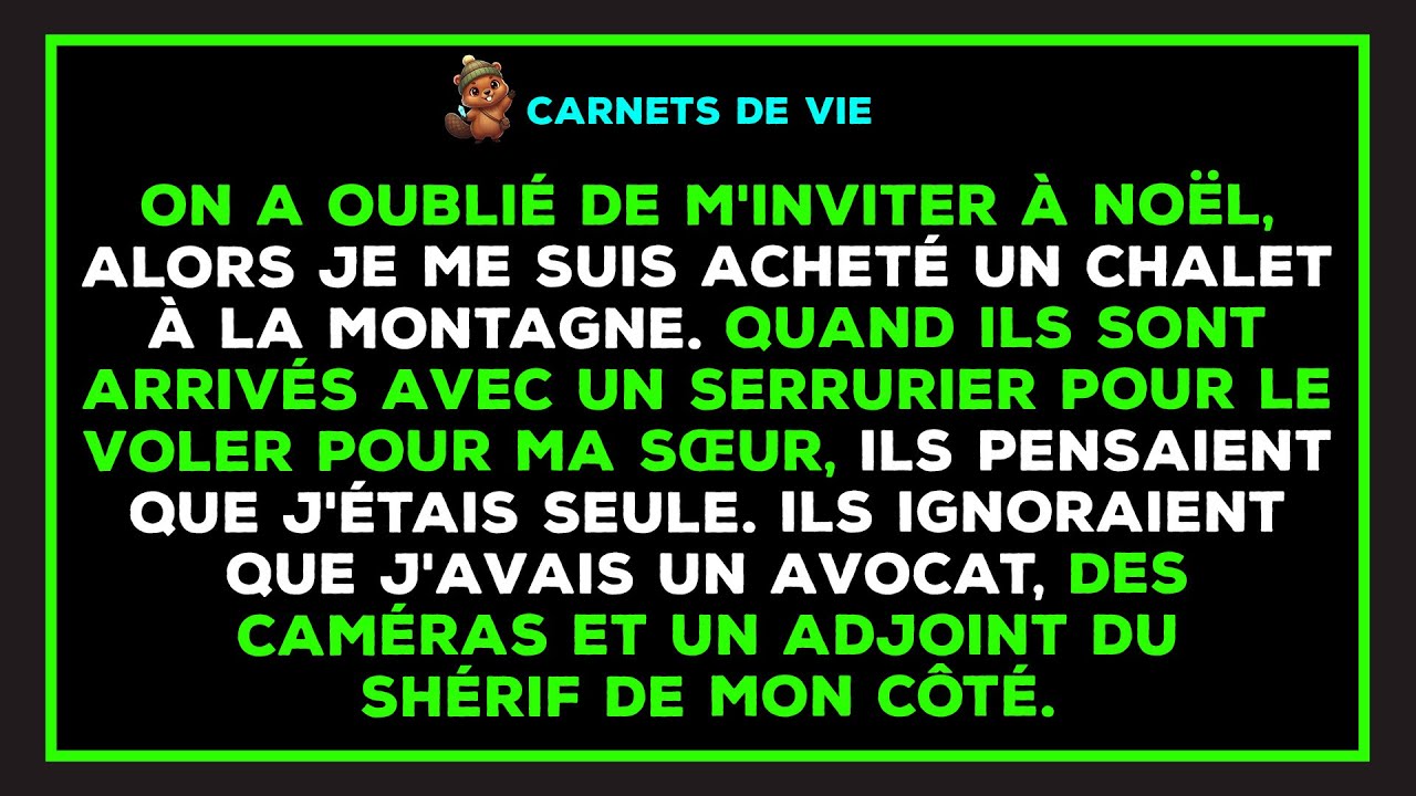 On a oublié de m'inviter à Noël, alors je m'achète un chalet en montagne. Quand ils sont arrivés...
