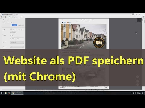 Website als PDF-Datei speichern (mit Chrome)