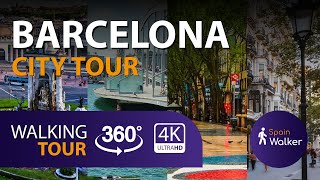 BARCELONA, 360º Walking Tour [2021] 4K UHD