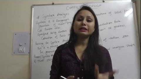 "SYNTAX ANALYSIS " (LEXICAL ANALYSIS)IN COMPILER DESIGN BY AYUSHI MAM