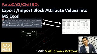 AutoCAD Block Attributes Import / Export into Excel