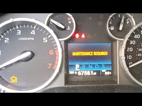 Maintenance Light Reset 2016 Tundra - YouTube