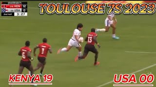 Full Match Kenya Beats USA | kenya vs usa toulouse 7s 2023 World HSBC Sevens Series France